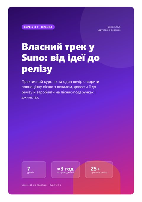 Обкладинка курсу 6 «Власний трек у Suno»